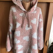 Меховушка, плюшева туника, кофта, худи, XL. George. слип, пижама
