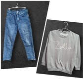 ‎❣️Джинси mom + світшот з начосом 12-13р