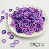 Лот-100шт! Набір яскравих, маленьких резиночок для волосся