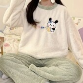 Затишний флісовий піжамний комплект розмір л-2хл