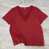 Яскрава бавовняна футболка від Damart, розмір 18/20. 75% бавовна.