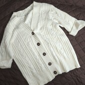 Damart, uk14-16, M, бавовняний кардиган в коси