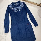 Джинсова сукня вишиванка