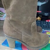 Нові зимові сапожки на жінку натуральна замш