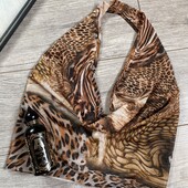 Розпродаж магазину! Крута маячка топ принт леопард змія подвійна сітка