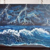 Картина акрилом "Гроза"