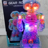 Дуже гарна Іграшка Робот із шестернями, світло,звук,рухається від батарейок
