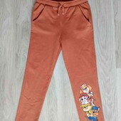 Nickelodeon брендовые теплые штанишки джоггеры с карманами двунитка рост 134 см