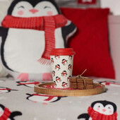 Новорічний керамічний стакан з силіконовою кришкою