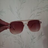 Окуляри сонцезахисні прозорий беж