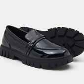 Стильні туфлі лофери лакові на дівчинку 37, устілка 24 см