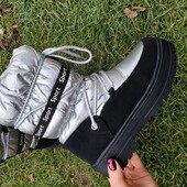 Зимові дутіки чоботи черевики сапоги дутики дівчинка 33 34 35 36 37 38р. 21,6-24,8см