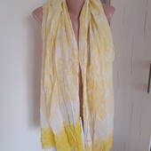 Шарф палантин тонкий ніжний жовтий колір