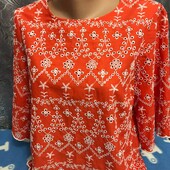 Нарядная блузка из прошвы на женщину L/XL,см.замеры