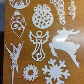 Заламіновані витинанки для вікон.Створіть святковий затишок у вашій оселі