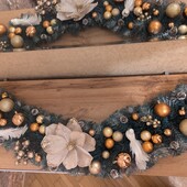 Хвойна гірлянда на стіл,камін,підвіконня,вітрину