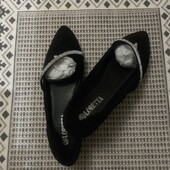 Натуральный замш балетки-37 р