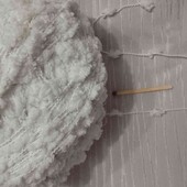 пряжа помпоновая цвет белый 