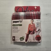 Пеппертс! Трикотажна піжама для дівчинки з фланелевими штанами 158 164