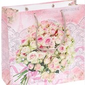 Пакет кольоровий квадрат 24х24х10 см