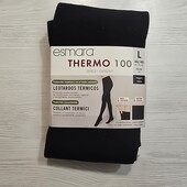 Есмара! Жіночі термоколготки, теплі жіночі колготки! 100 ден, чорні! 44/46 євро 50/52 наш! Лот 16