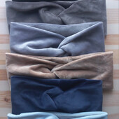 ✅ Набір пов'язок на голову (3шт) - тюрбан еко-замша Шеріл