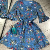 Розпродаж магазину! Клёва сукня у квіти прошва