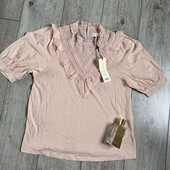 Розпродаж магазину! 51% cotton Крута футболка ажур сітка валан рюші