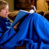 Ковдра-покривало теплий з рукавами, флісовий