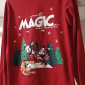 Лонгслів з новорічним прінтом 11/12 років на зріст 152