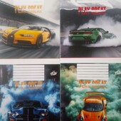 Зошит 7 шт на 12 аркушів у клітинку 2530 Турбо мрiїi