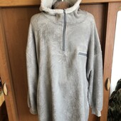 Меховушка, плюшева туника, кофта, худи, 2-4XL. hoodie. в ідеалі