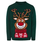 6257.Чоловічий прекрасний новорічний в'язаний светр Livergy.Рекомендую!