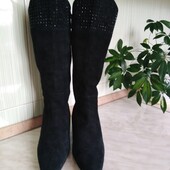 Демисезонные сапоги из натуральной замши Cornelio, Италия, размер - 38