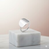 Стильна срібна каблучка 17,5 розмір