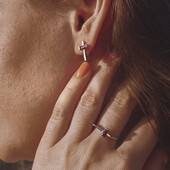 ніжний срібний комплект з фіанітом 17розмір