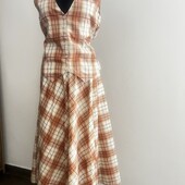 Летний костюм комплект юбка и жилет 50% котон