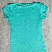 Deep pale хлопковая женская футболочка цвет бирюзовый размер S M