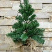 Новорічна штучна лита ялинка Premium в мішковині 50 см зелена