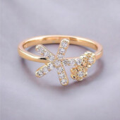 Каблучка 'Xuping' Фіаніт (позолота 18к) 080764