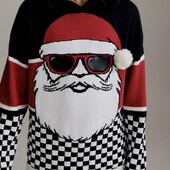 Next. Рождественский джемпер с капюшоном и цветными блоками из 100% хлопка