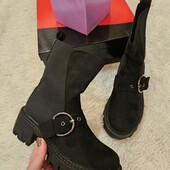 Стильні зручні черевики з м'якенької екозамші якість супер