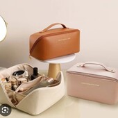 Косметичка цвет кремовый , розовый, коричневый