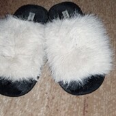 Тапочки пушистые меховые тапочки jomix home, шлепки мягкие шлепки Jomix home