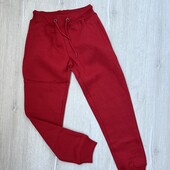 Штани Mala теплі на флісі, джогери спортивні дитячі 8р. червоні