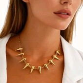 Кольє, намисто підвіски шипи, крапля, медзолото