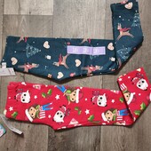 Теплі лосини з новорічним принтом
