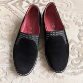 Замшеві туфлі мокасини сліпони р.38