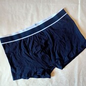 Бавовняні чоловічі боксери темно-синього кольору l мужские трусы 9448