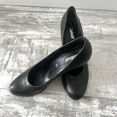 Gabor. Черные классические туфли на среднюю ножку с кожаной стелькой , без следов носки